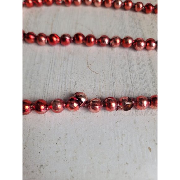 Unique long red mercury beaded Garland glass Xmas decor - Picture 5 of 13